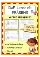 Vorschau - Arbeitsblätter - DaF Lernheft PRÄSENS Verben konjugieren - Deckblatt