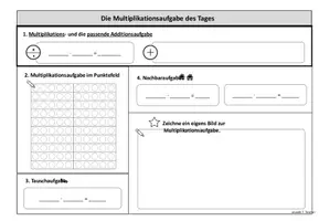 Vorschau - Arbeitsblätter - Malaufgabe/ Multiplikationsaufgabe des Tages - Deckblatt