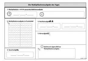 Vorschau - Arbeitsblätter - Malaufgabe/ Multiplikationsaufgabe des Tages - Seite 1