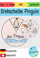 Vorschau - Mal- und Bastelvorlagen - Drehscheibe Pinguin (Lebenszyklus) - Deckblatt