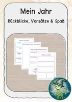 Vorschau - Arbeitsblätter - Mein Jahr: Rückblick, Vorsatz und Spaß - Deckblatt