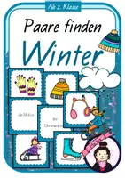 Vorschau - Stationenlernen - Paare finden WINTER - Deckblatt