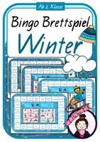 Vorschau - Stationenlernen - Brettspiel Bingo WINTER | Lesespiel - Deckblatt