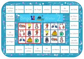 Vorschau - Stationenlernen - Brettspiel Bingo WINTER | Lesespiel - Seite 2