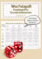 Vorschau - Spiele - Würfelspaß Fachbegriffe Grundrechenarten Klasse 4 - Deckblatt