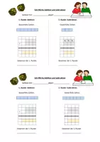 Vorschau - Arbeitsblätter - Arbeitsblatt Würfelspiel Mathematik schriftliche Subtraktion + Addition - Klasse 4 / 5 / 6 - Deckblatt
