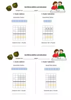 Vorschau - Arbeitsblätter - Arbeitsblatt Würfelspiel Mathematik schriftliche Subtraktion + Addition - Klasse 4 / 5 / 6 - Seite 1