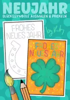 Vorschau - Arbeitsblätter - Neujahr Glückssymbole prickeln im neuen Jahr - Graphmotorik im Winter - Deckblatt
