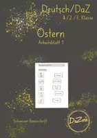 Vorschau - Unterrichtsreihen - Was machen die Kinder Wortschatz Ostern - Deckblatt