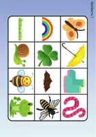 Vorschau - Mal- und Bastelvorlagen - Wortschatz Bingo - Frühling (Klasse 1 und 2) - Seite 1