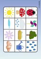 Vorschau - Mal- und Bastelvorlagen - Wortschatz Bingo - Frühling (Klasse 1 und 2) - Seite 2