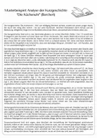 Vorschau - Arbeitsblätter - Aufbau Kurzgeschichtenanalyse: "Die Küchenuhr" (Klasse 8) - Seite 2