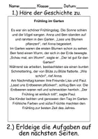 Vorschau - Arbeitsblätter - Frühling Leseverstehen und Wortschatz - DaZ/DaF, Deutsch, Sachunterricht - Seite 2
