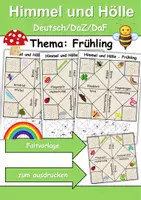 Vorschau - Arbeitsblätter - Himmel und Hölle Frühling - DaZ/DaF, Deutsch (flaten/basteln) - Deckblatt