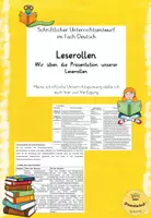 Vorschau - Stundenentwürfe - Schriftlicher Unterrichtsentwurf - Leserollen - Deckblatt