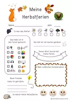 Vorschau - Arbeitsblätter - Meine Herbstferien für Portfolio/Erinnerungsordner - Seite 2