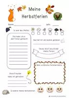 Vorschau - Arbeitsblätter - Meine Herbstferien für Portfolio/Erinnerungsordner - Seite 3