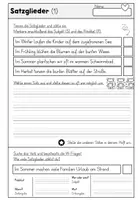 Vorschau - Arbeitsblätter - Satzglieder - Umstellprobe - Sätze zerlegen - Satzteile verschieben - Seite 1
