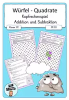 Vorschau - Arbeitsblätter - Würfel Quadrate Addition und Subtraktion 15 - Deckblatt