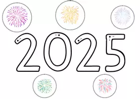 Vorschau - Mal- und Bastelvorlagen - Nachspuren “Neujahr 2025“ - Graphomotorik - Seite 3