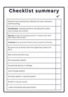 Vorschau - Arbeitsblätter - Summary: Merkblatt, Checkliste, Schreibkonferenz - Seite 1