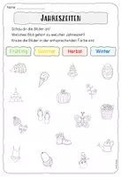 Vorschau - Arbeitsblätter - Jahreszeiten - Arbeitsblatt (zuordnen und einkreisen) - Seite 3