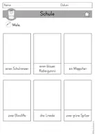Vorschau - Arbeitsblätter - Schulsachen Schule Arbeitsblatt Leseverstehen differenziert - DaZ DaF Sprachförderung - Seite 2