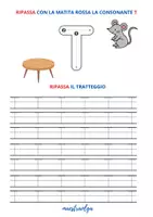 anteprima - Esercizi - Consonante T - Esercizi facilitati di letto-scrittura - Pagina 1