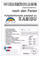 Vorschau - Arbeitsblätter - Wiederholungsaufgaben Teil A Karibu - Deckblatt
