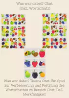 Vorschau - Spiele - Was war dabei? Obst (DaZ, Wortschatz) - Deckblatt