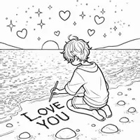 Vorschau - Mal- und Bastelvorlagen - Valentinstag Manga Ausmalbilder (50 Malvorlagen) inkl. Stundenentwurf (PDF) - Seite 2