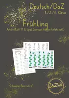 Vorschau - Unterrichtsreihen - Spiel und Arbeitsblatt Wortschatz Frühling - Deckblatt