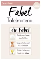 Vorschau - Poster - Tafelmaterial: Merkmale der Fabel / Fabeltiere - Deckblatt