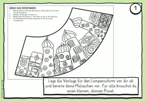 Vorschau - Mal- und Bastelvorlagen - Lampenschirm nach F. Hundertwasser: Vorlage & Anleitung - Seite 3