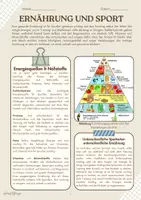 Vorschau - Arbeitsblätter - Arbeitsblatt Ernährung für Sportler Sport Sporttheorie Gesundheit - Seite 1