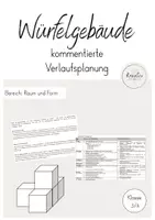 Vorschau - Stundenentwürfe - Würfelgebäude - kommentierte Verlaufsplanung - Deckblatt