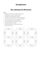 Vorschau - Stundenentwürfe - Escape Room "Die subtropische Klimazone" - Deckblatt
