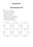 Vorschau - Stundenentwürfe - Escape Room "Die Galapagos-Inseln" - Deckblatt