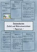 Vorschau - Arbeitsblätter - Zufall und Wahrscheinlichkeit - Stationskarten - Aquarium - Deckblatt