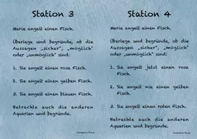 Vorschau - Arbeitsblätter - Zufall und Wahrscheinlichkeit - Stationskarten - Aquarium - Seite 3
