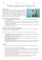 Vorschau - Arbeitsblätter - Aufgaben Arbeitsblatt Fairness Fairplay im Sport - Seite 1