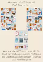 Vorschau - Spiele - Was war dabei? Haushaltsgegenstände (DaZ, Wortschatz) - Deckblatt