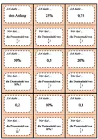 Vorschau - Spiele - "Ich habe - Wer hat?" (Ratespiel): Brüche, Dezimal- und Prozentzahl - Deckblatt