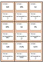 Vorschau - Spiele - "Ich habe - Wer hat?" (Ratespiel): Brüche, Dezimal- und Prozentzahl - Seite 2