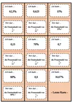 Vorschau - Spiele - "Ich habe - Wer hat?" (Ratespiel): Brüche, Dezimal- und Prozentzahl - Seite 3