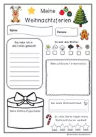 Vorschau - Arbeitsblätter - Meine Weihnachtsferien Steckbrief - Seite 3
