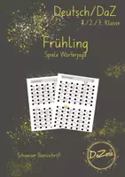 Vorschau - Unterrichtsreihen - Spiel Wörterjagd Wortschatz Frühling - Deckblatt