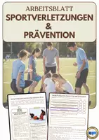 Vorschau - Arbeitsblätter - Sportverletzungen Sport Verletzungen Prävention PECH - Deckblatt