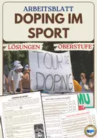 Vorschau - Arbeitsblätter - Doping im Sport Dopingmittel Fairplay Oberstufe - Deckblatt