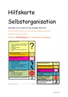 Vorschau - Fördermaterial/Inklusion - Hilfskarte Aufgabe lösen: Selbstorganisation/ Strukturierung - Deckblatt